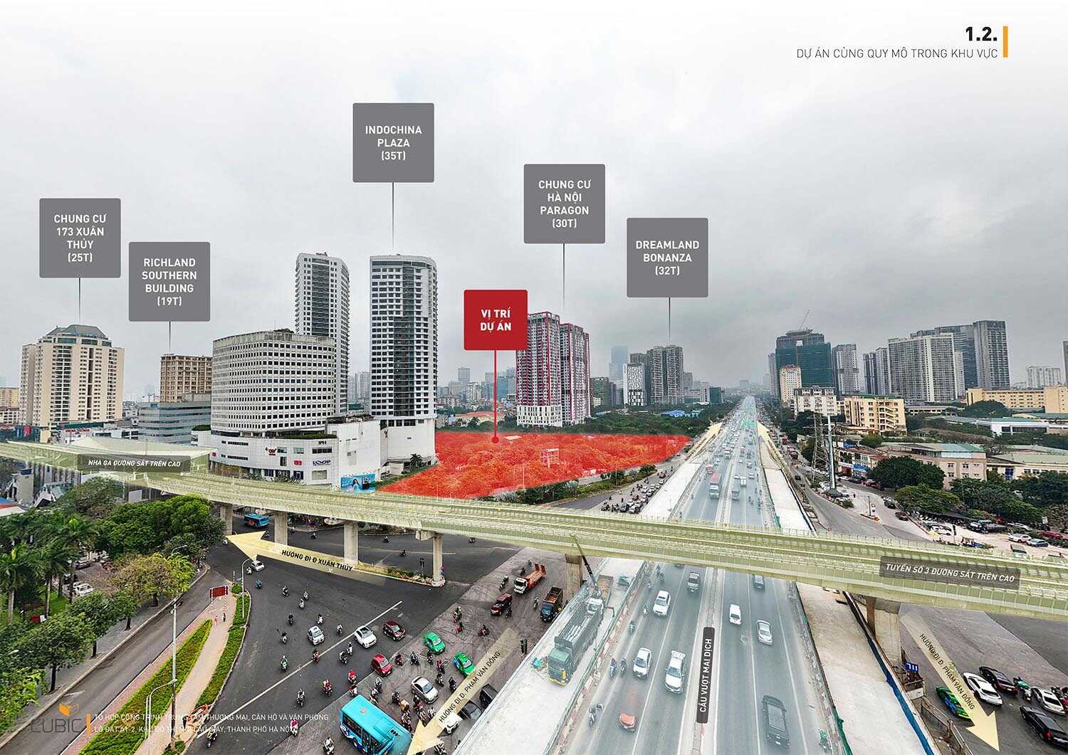 Vị trí Sun Grand City Cầu Giấy, Sun Feliza Suites thuận tiện di chuyển theo các khu vực trung tâm