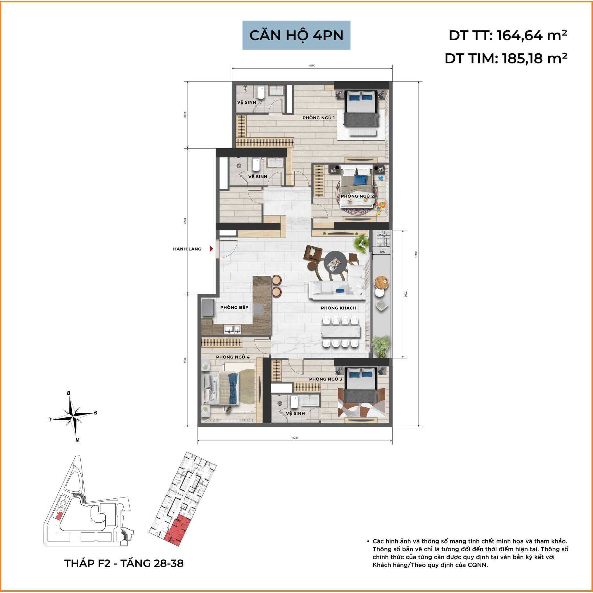 Mặt bằng Sun Cầu Giấy – Mặt bằng chi tiết căn hộ Sun Cầu Giấy 51 Căn hộ 4 phòng ngủ 164m2 toà F2 Sun Cầu Giấy